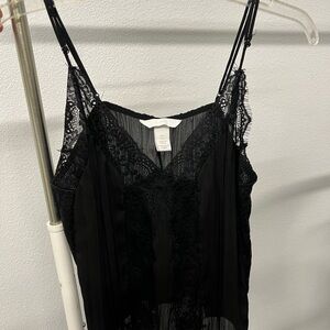 H&M Black Lace Detail Chemise